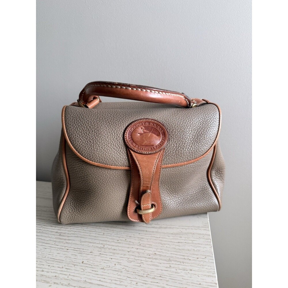 Dooney Bourke AWL Essex Flap Tote Vintage Handbag Pebbles Leather